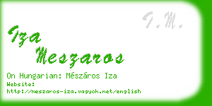 iza meszaros business card
